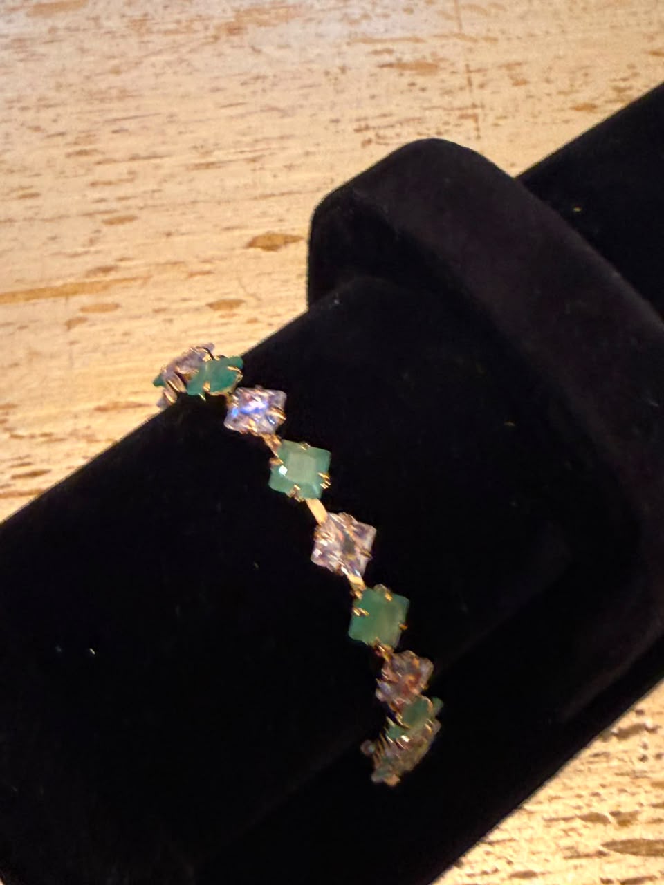 Emerald Blossom Tennis Bracelet