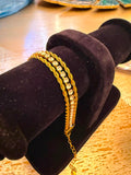Zircon Encrusted Gold bracelet