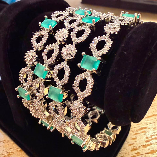Regal Emerald American Diamond Bangles