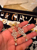 Vintage Floral Drop Chandelier Earrings