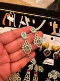Mint Green Monarch Drop Earrings