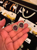 Midnight Glamour Oval Studs