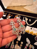 Victorian Emerald Cascade Earrings