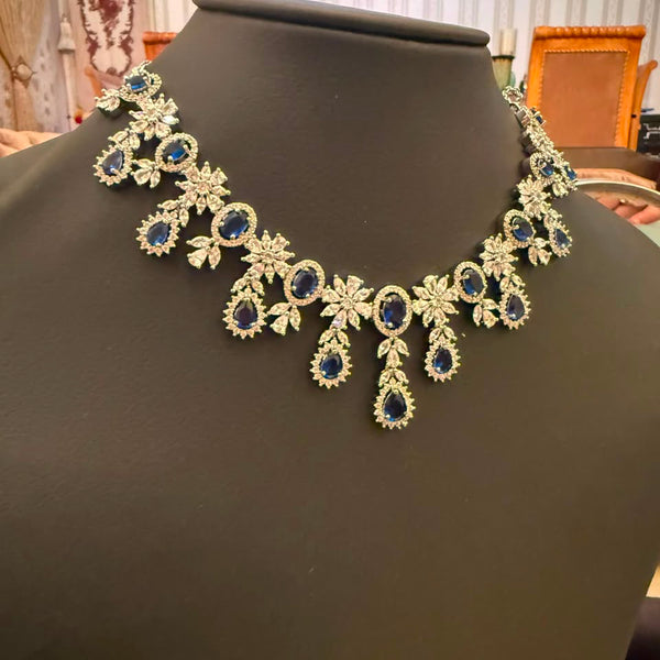 Delicate Blossom Silver Choker set